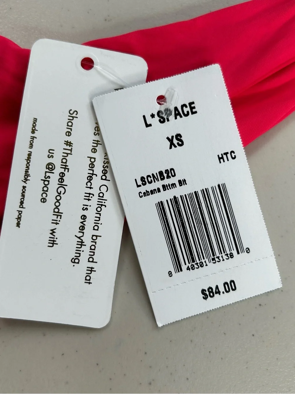 L*Space Cabana Bikini Bitsy Bottom in Lipstick Red Size XS New